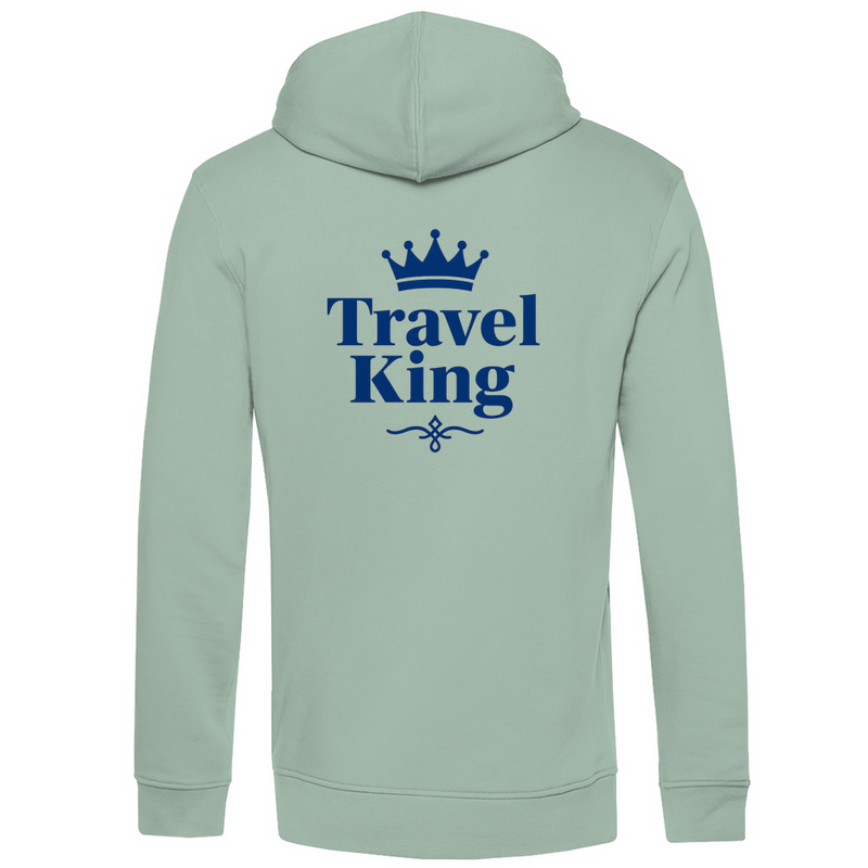 Herren Hoodie, Travel King-Print - zweiseitig