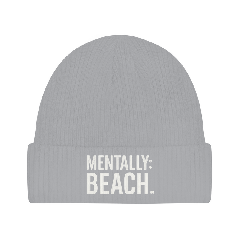 Beanie Mütze Herren, Design „Mentally Beach“