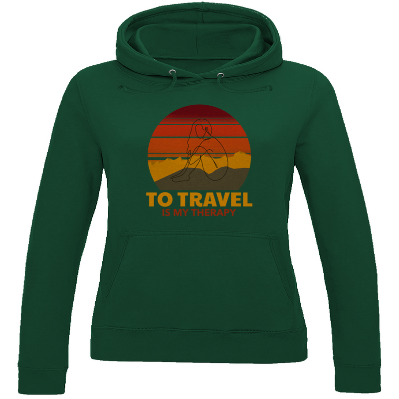 Damen Hoodie, Travel Therapy