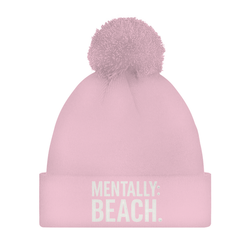 Damen Wintermütze mit Bommel, Mentally Beach