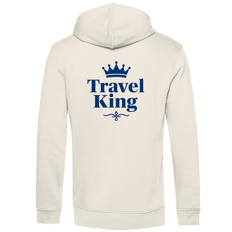 Herren Hoodie, Travel King-Print - zweiseitig