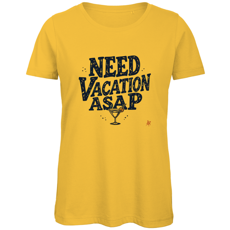 damen-funshirt-gold-need-vacation-asap