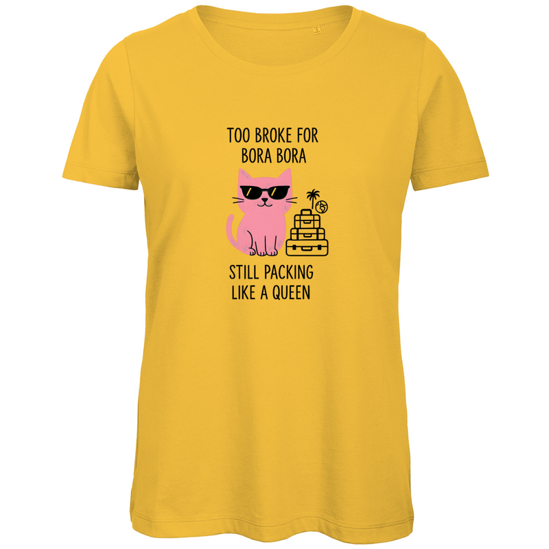 damen-funshirt-gold-too-broke-for-bora-bora