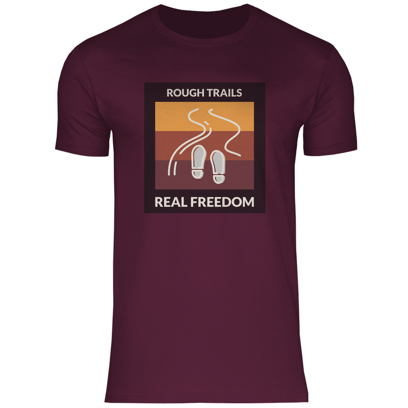 herren-tshirt_rough-trails-real-freedom_burgundy