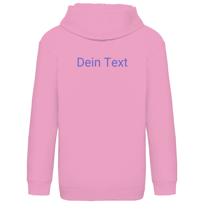 Kapuzenpulli fürs Kind, personalisierbar mit Foto + Text. Stoff-Farbe: Light Pink. Fernweh zum Anfassen? travelPrint4U.de