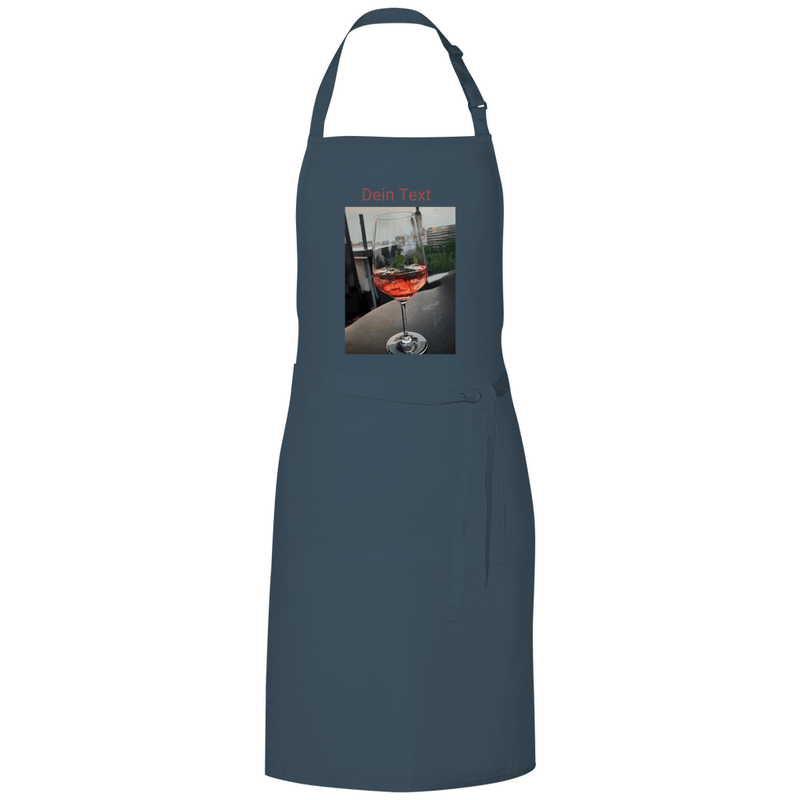 Kochschürze für Männer und Frauen in der Farbe Postman Grey zum personalisieren. Fernweh zum Anziehen mit travelPrint4U.de
