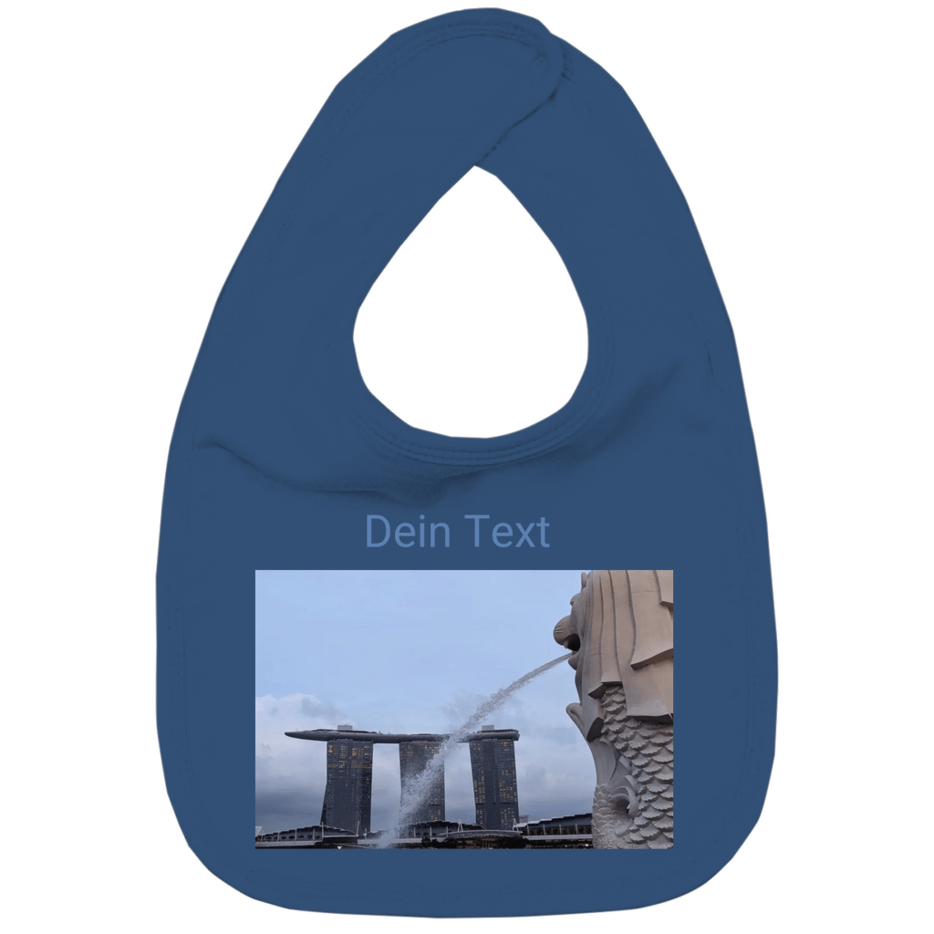 Lätzchen für Babys in der Farbe Nautical Navy zum personalisieren. Fernweh zum Anziehen mit travelPrint4U.de