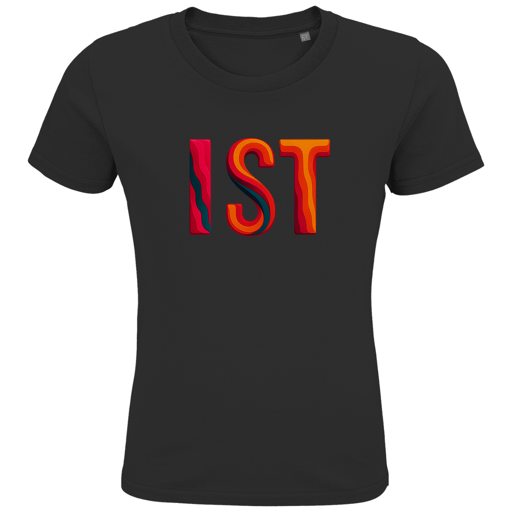 T-Shirts für Kinder mit buntem IST Print für Airport ISTANBUL. Stoff-Farbe: Black. Fernweh zum Anziehen? travelPrint4U.de