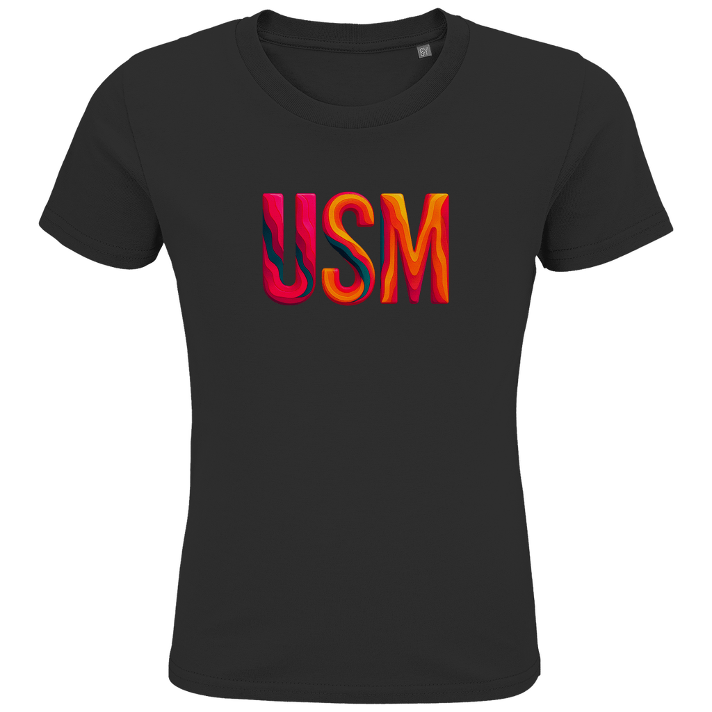 T-Shirts für Kinder mit buntem USM Print für Airport KO SAMUI. Stoff-Farbe: Black. Fernweh zum Anziehen? travelPrint4U.de