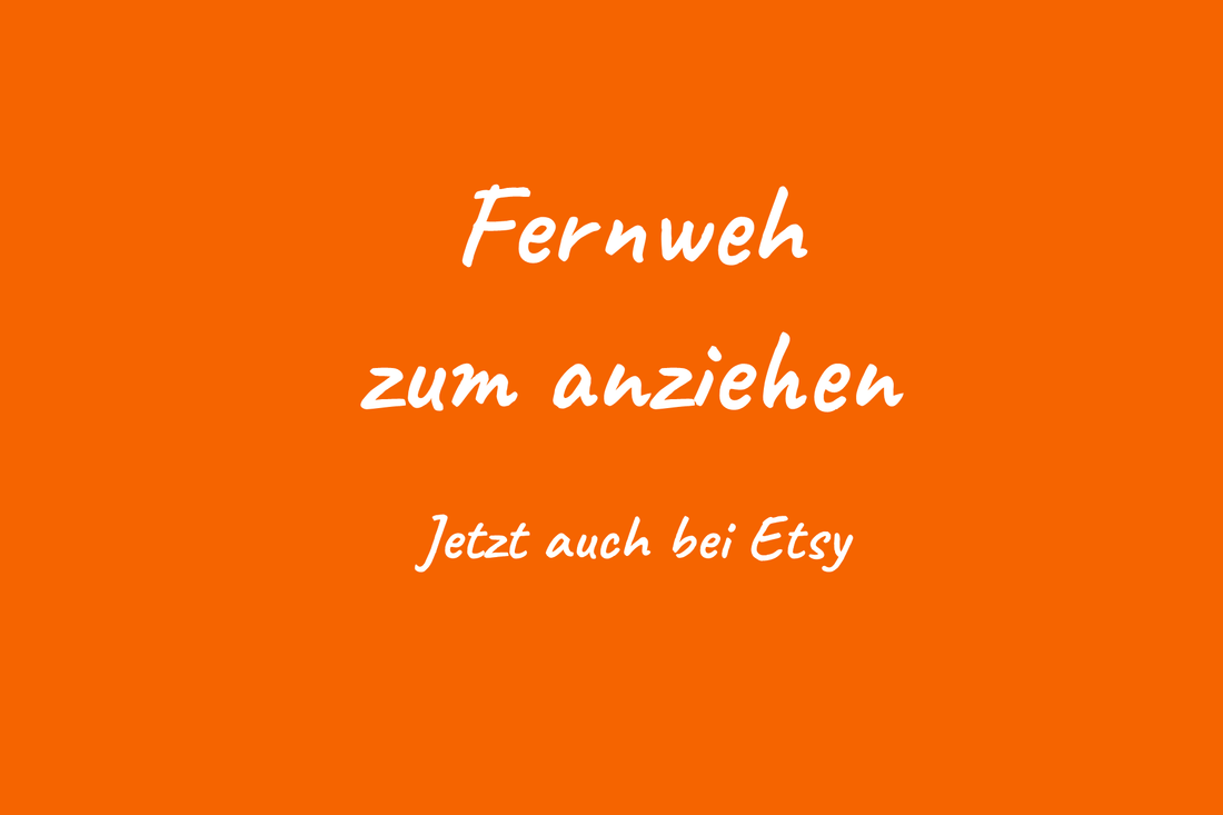Orangefarbener Hintergrund mit weißer Schrift für den Blog-Beitrag zum Etsy-Shop: travelprint4u.etsy.com