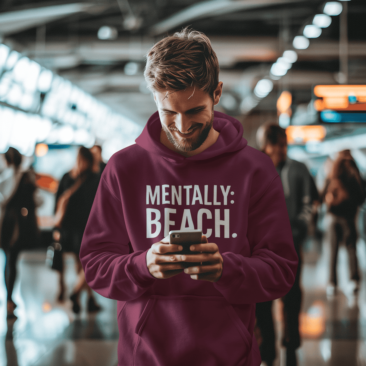 Herren Hoodies mit Travel-Print
