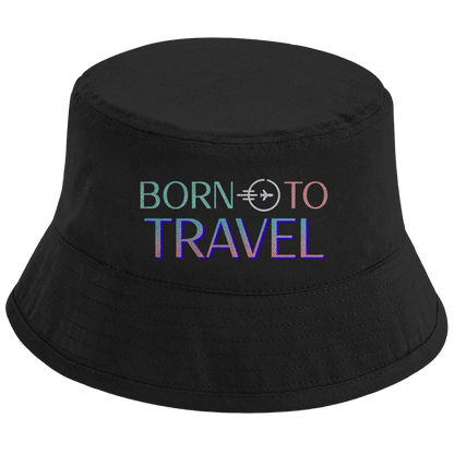 Born to Travel Bucket Hat – Fischerhut mit Print für Reisende