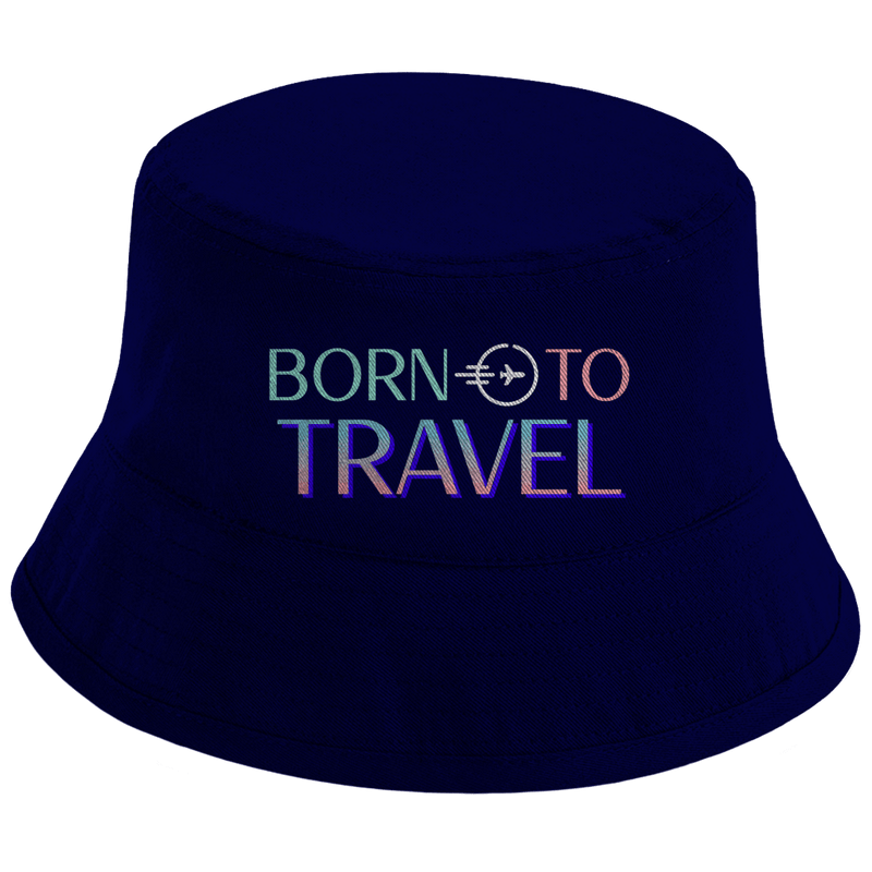 Born to Travel Bucket Hat – Fischerhut mit Print für Reisende