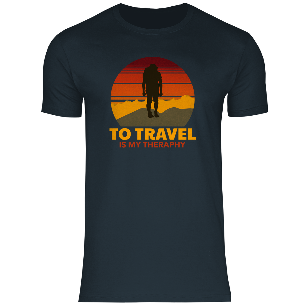 Herren Basic T-Shirt, Travel Therapy