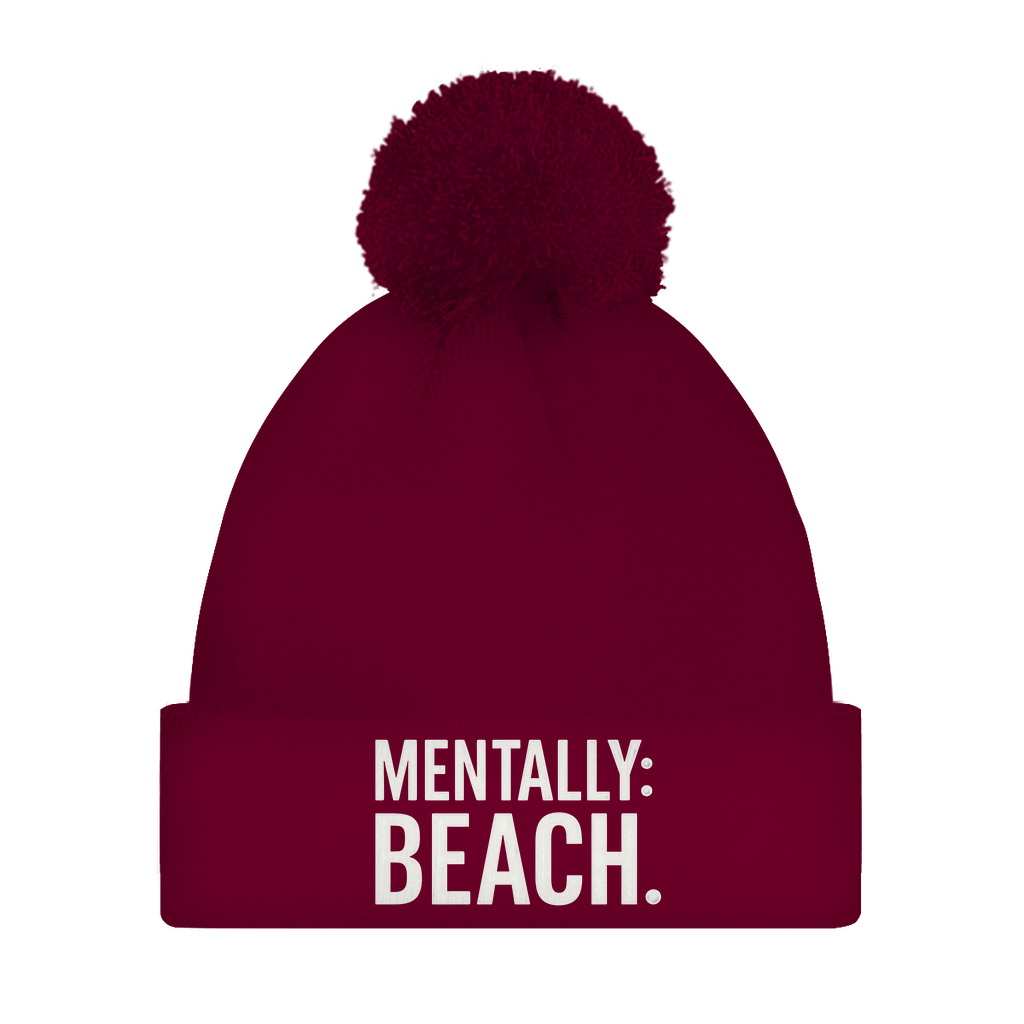 Damen Wintermütze mit Bommel, Mentally Beach