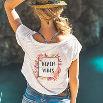 Damen Croptop – Beach Vibes - Zweiseitig