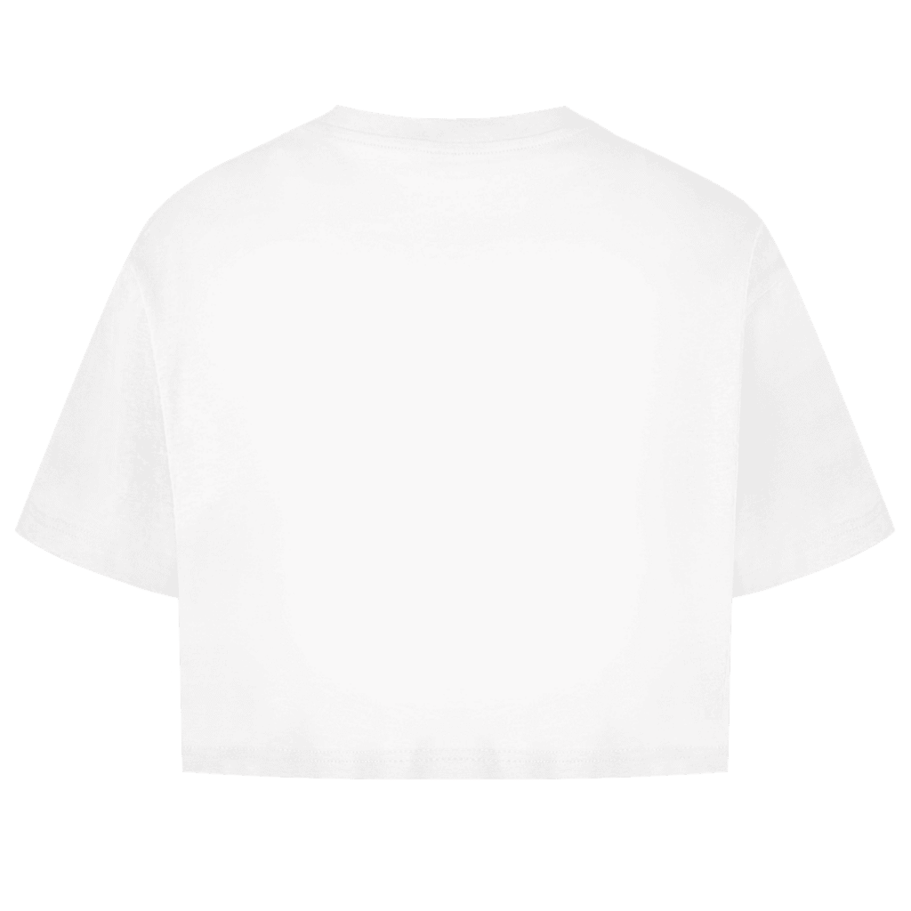 Weisses CropTop ohne Design (Rückseite).