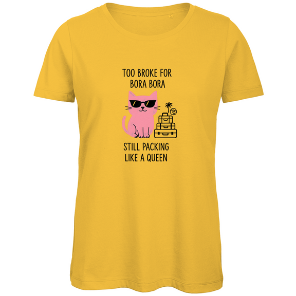 damen-funshirt-gold-too-broke-for-bora-bora