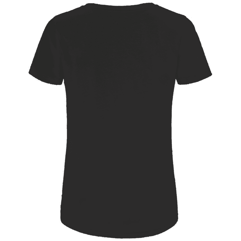 Schwarzes T-Shirt ohne Design (Rückseite).