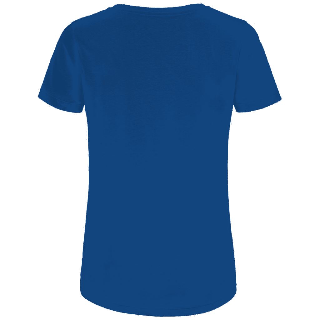 Royalblaues T-Shirt ohne Design (Rückseite).