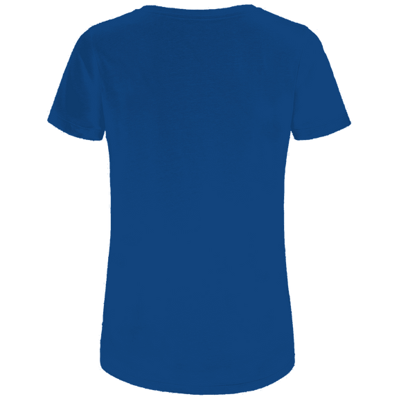 Royalblaues T-Shirt ohne Design (Rückseite).