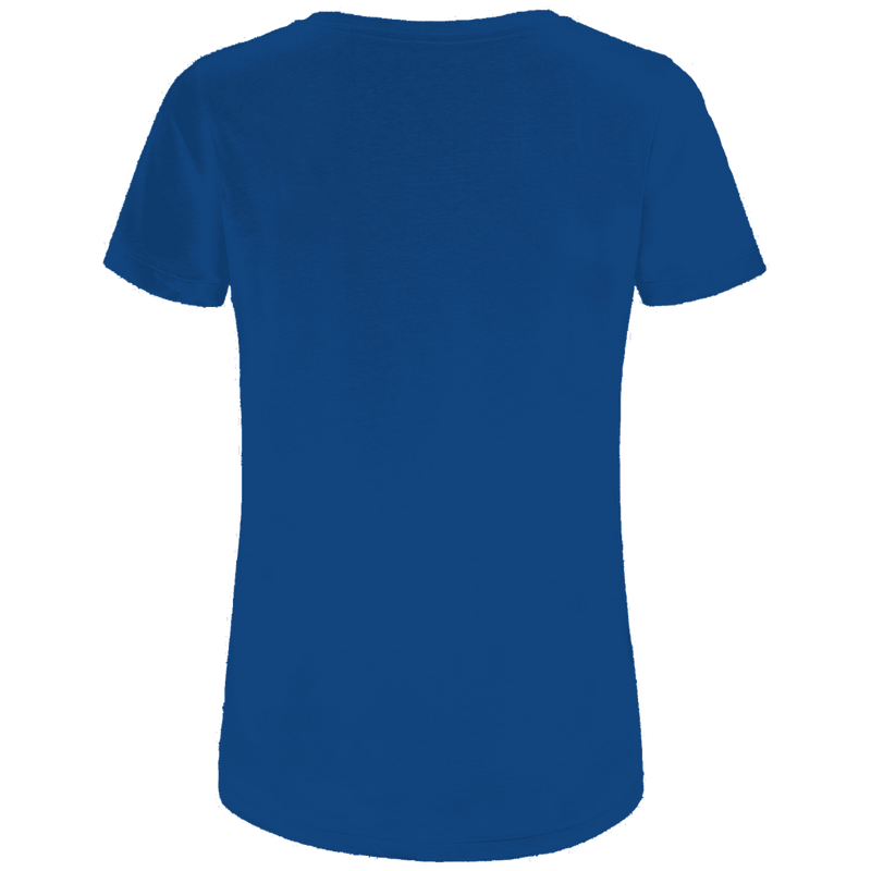 Royalblaues T-Shirt ohne Design (Rückseite).