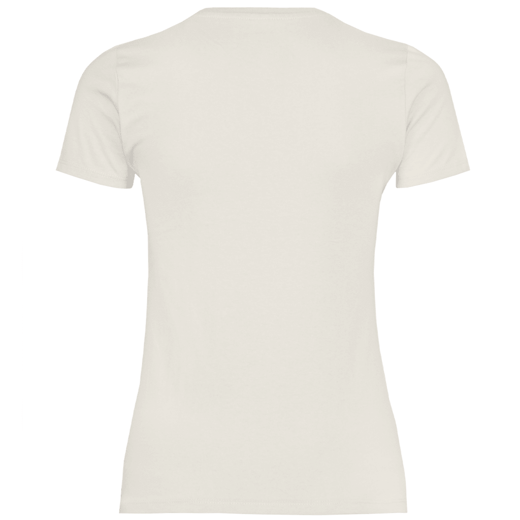 Naturfarbenes T-Shirt ohne Design (Rückseite).