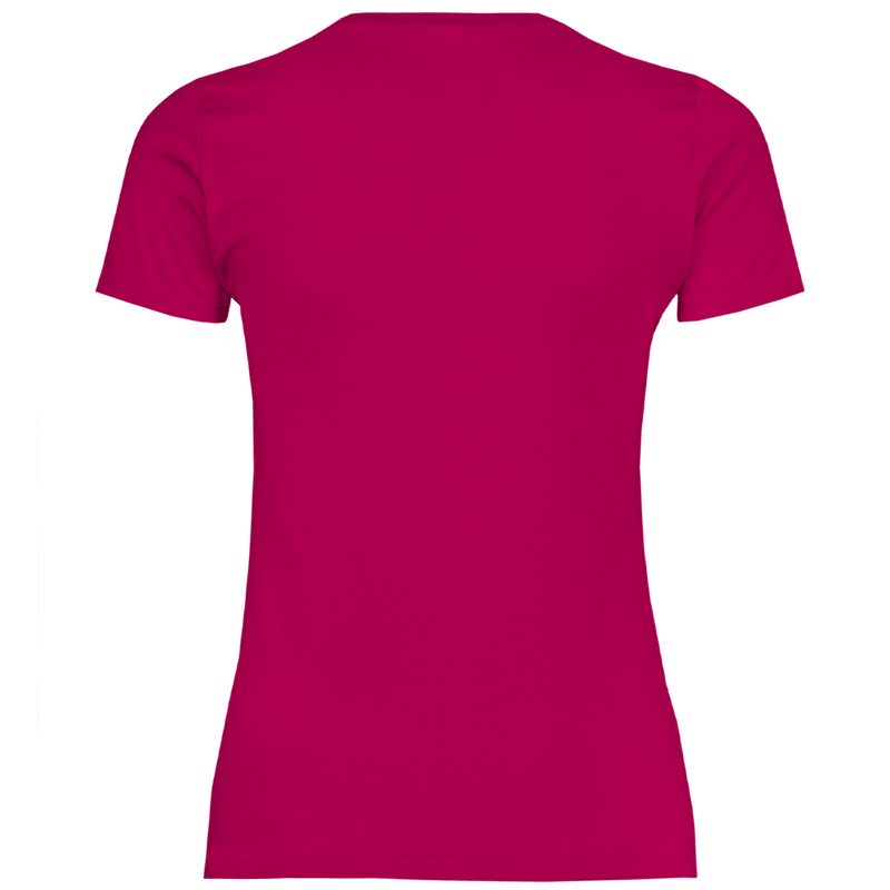Beerenfarbiges T-Shirt ohne Design (Rückseite).