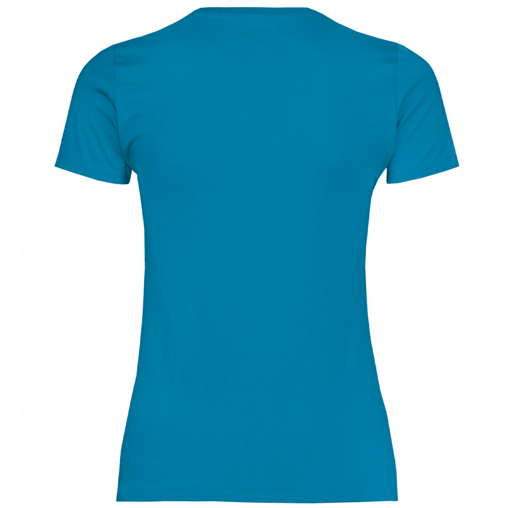 Blaues T-Shirt ohne Design (Rückseite).