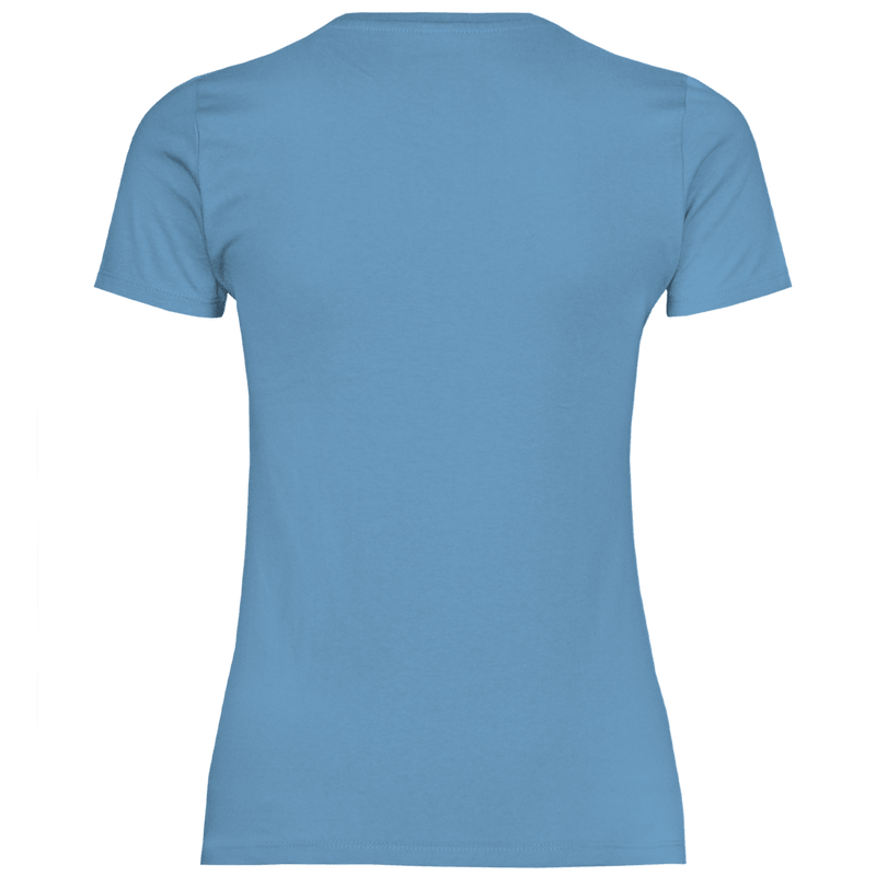 Hellblaues T-Shirt ohne Design (Rückseite).