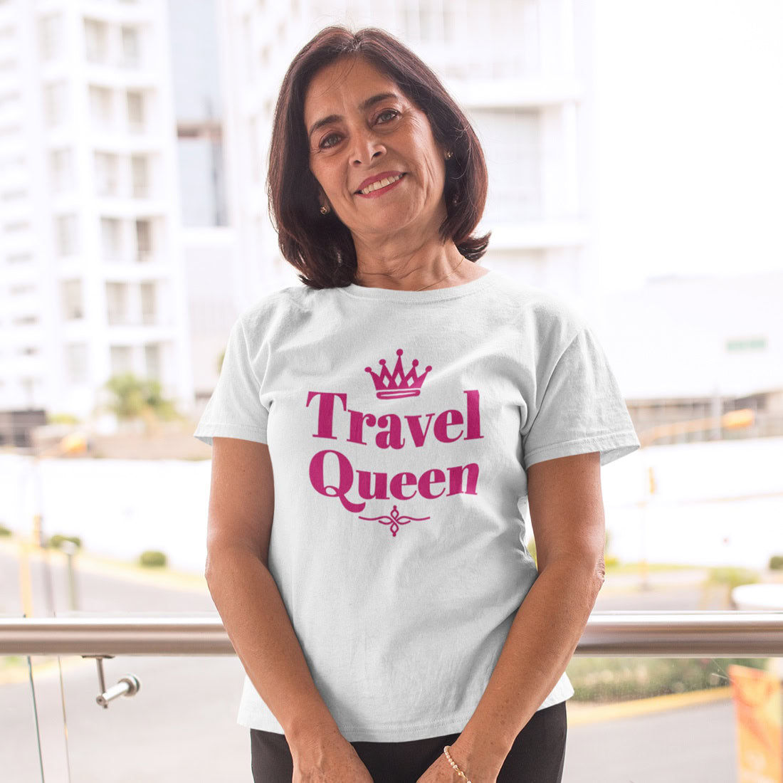 Damen T Shirt – Travel Queen - Basic