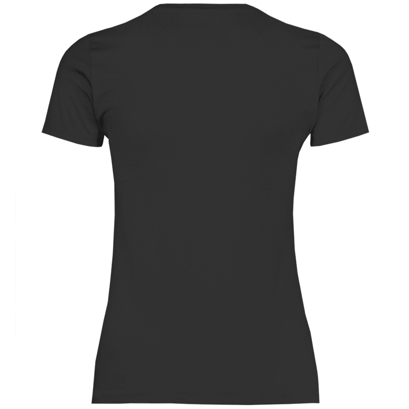 Schwarzes T-Shirt ohne Design (Rückseite).