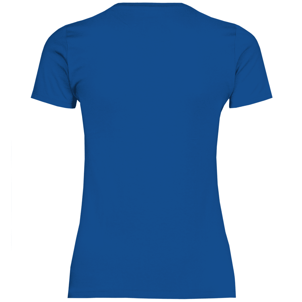Royalblaues T-Shirt ohne Design (Rückseite).