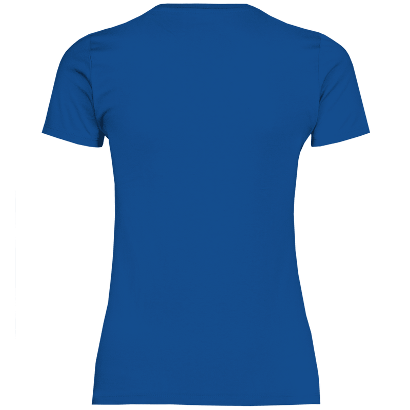 Royalblaues T-Shirt ohne Design (Rückseite).