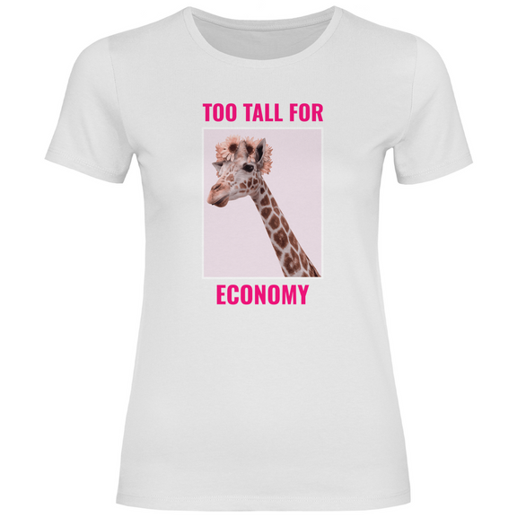 funshirt_damen_basic_too-tall-for-economy_white