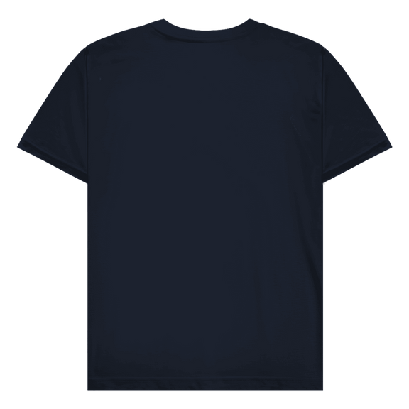 Dunkelblaues T-Shirt ohne Design (Rückseite).