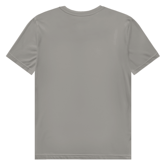 Hellgraues T-Shirt ohne Design (Rückseite).