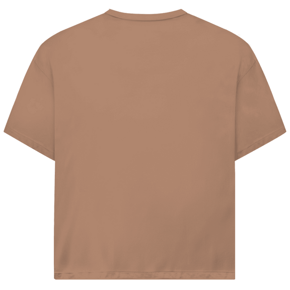 Erdfarbenes T-Shirt ohne Design (Rückseite).