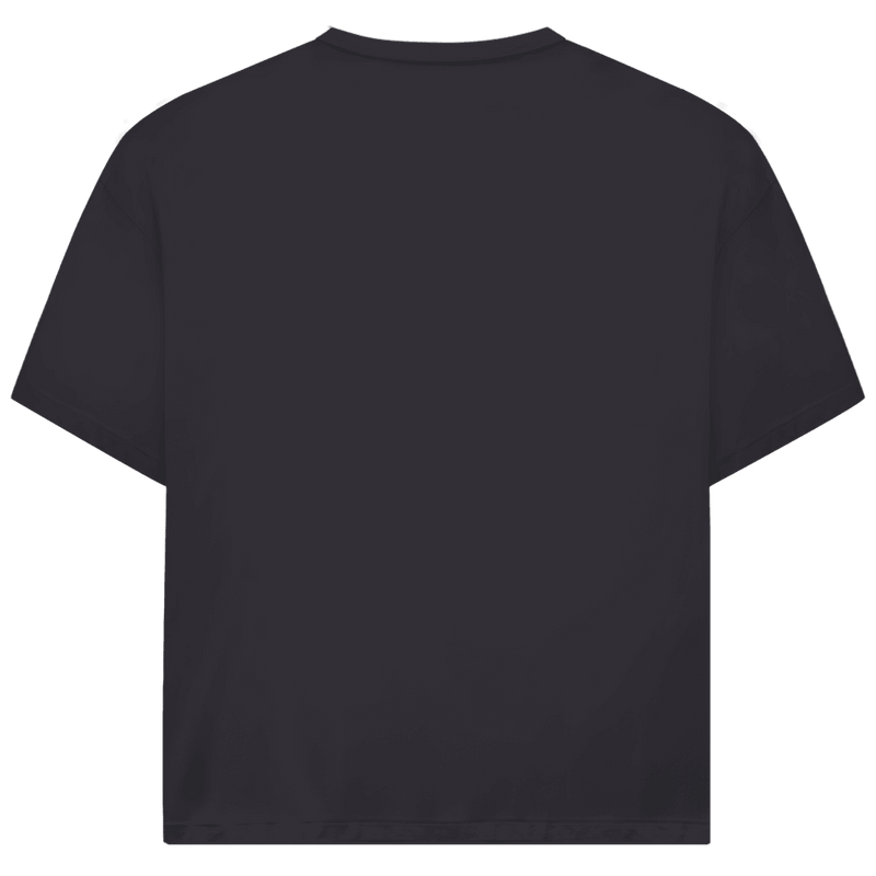 Dunkelgraues T-Shirt ohne Design (Rückseite).