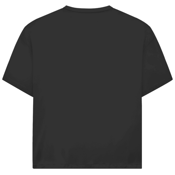 Schwarzes T-Shirt ohne Design (Rückseite).