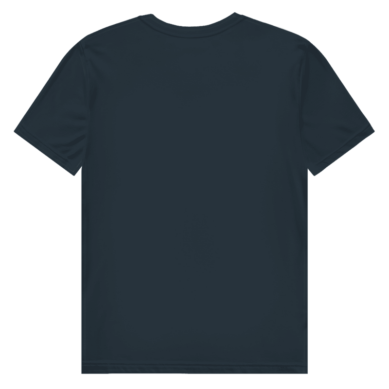 Dunkelgraues T-Shirt ohne Design (Rückseite).