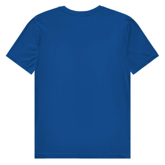 Dunkelblaues T-Shirt ohne Design (Rückseite).