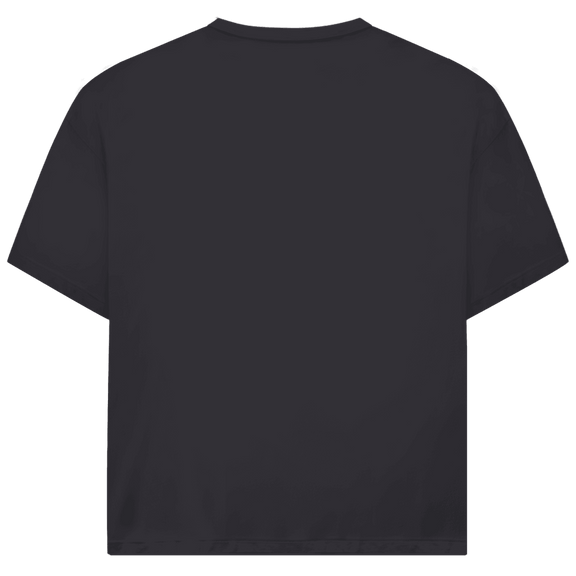 Dunkelgraues T-Shirt ohne Design (Rückseite).