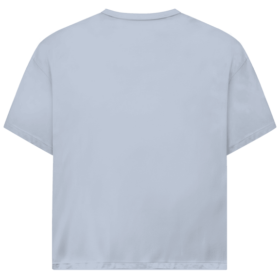 Hellblaues T-Shirt ohne Design (Rückseite).