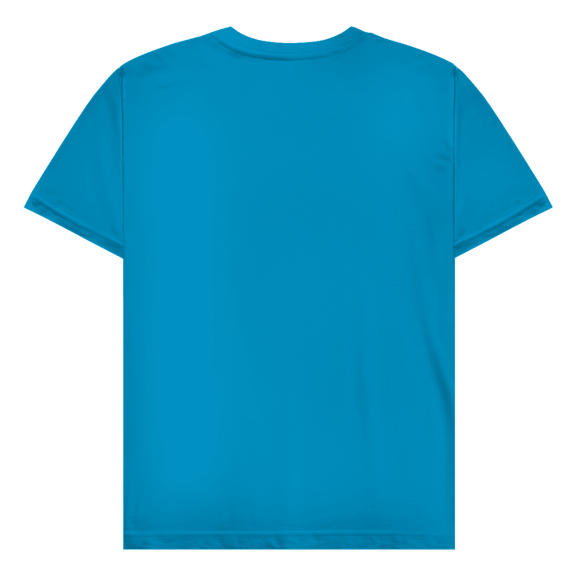 Hellblaues T-Shirt ohne Design (Rückseite).