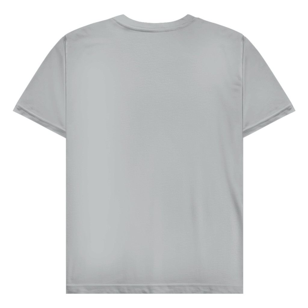 Hellgraues T-Shirt ohne Design (Rückseite).