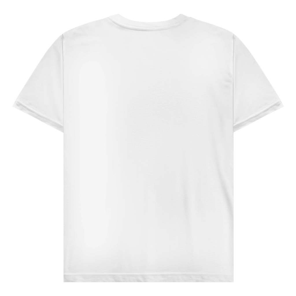 Weisses T-Shirt ohne Design (Rückseite).