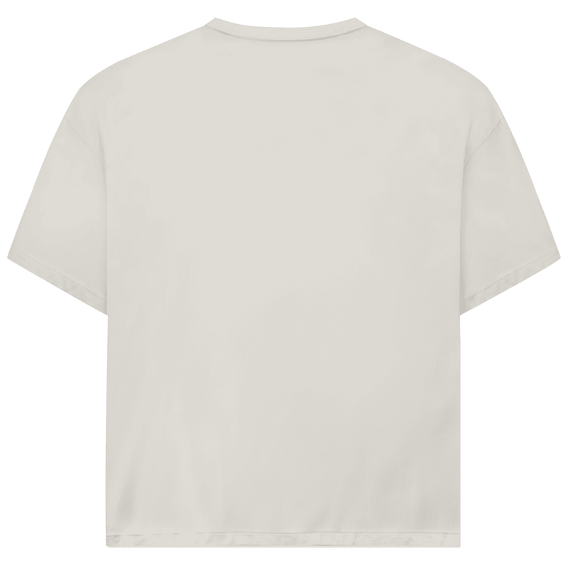 Sandfarbenes T-Shirt ohne Design (Rückseite).