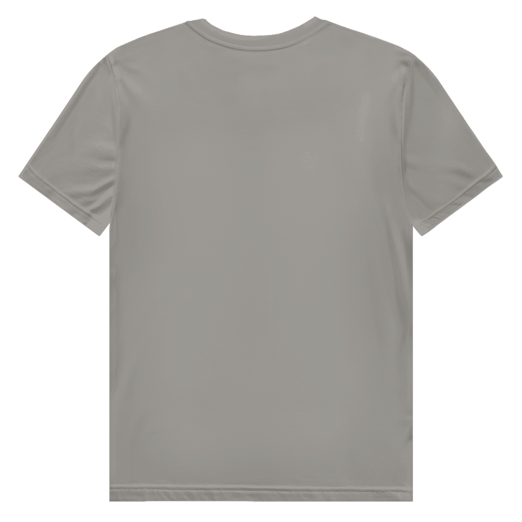 Hellgraues T-Shirt ohne Design (Rückseite).