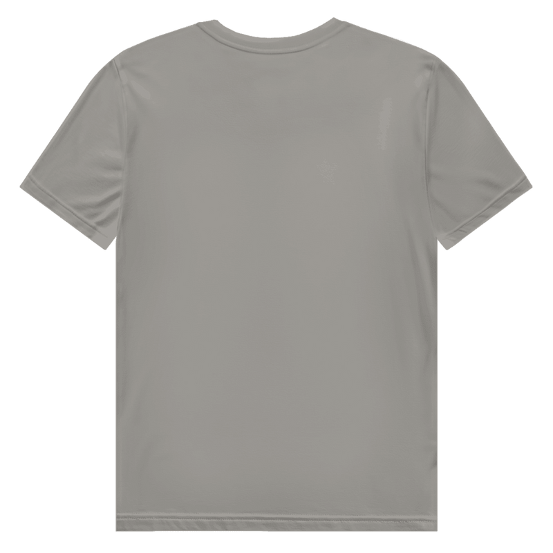 Hellgraues T-Shirt ohne Design (Rückseite).